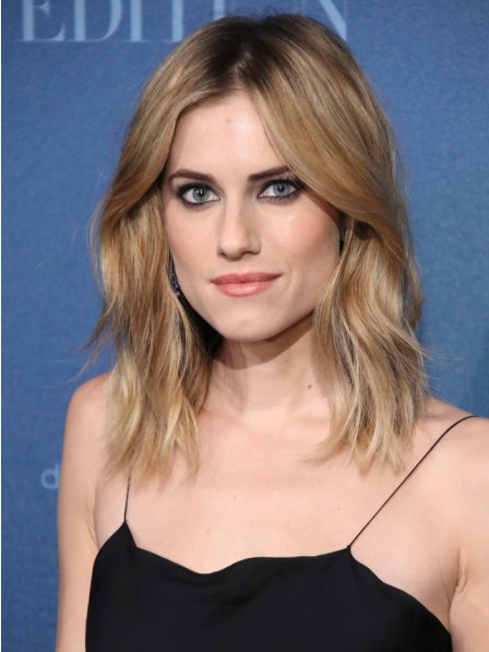 Allison Williams Stylish Lace Front Blonde Human Hair Wigs