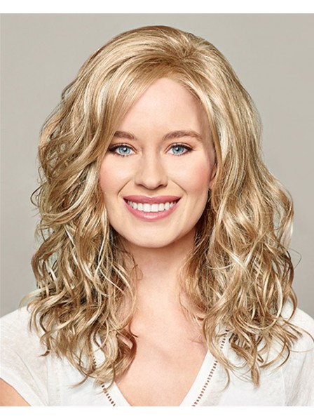 Shoulder Length Curly Synthetic Lace Front Wigs