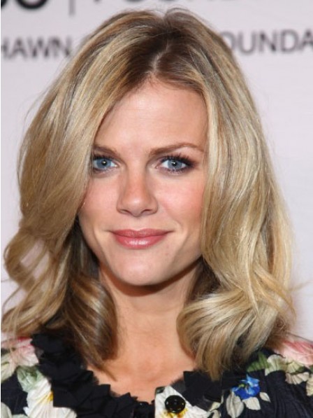 Brooklyn Decker Middle Part Human Hair Lace Front Wig