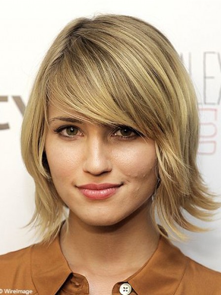 High Quality Remy Human Hair Celebrity Wigs With Bangs