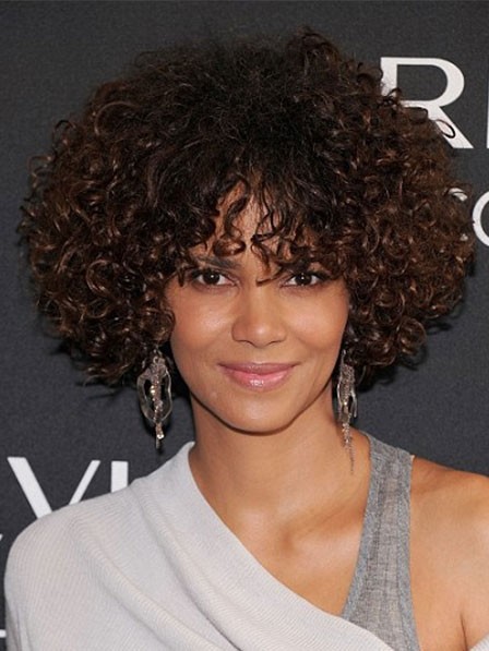 Halle Berry 100% Human Hair Curly Wigs for Black Women