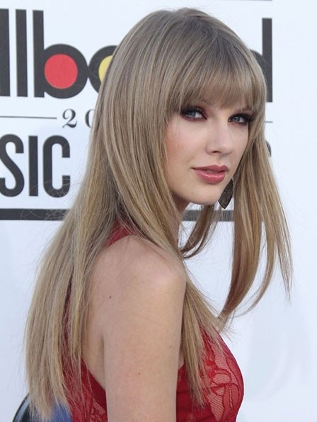 Taylor Swift Long Human Hair Celebrity Wigs Lace Front