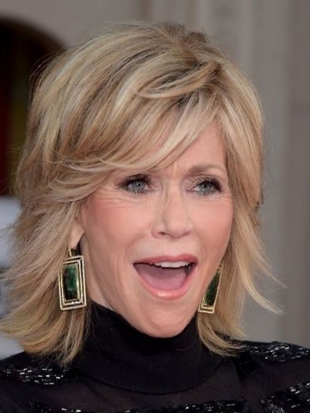 Jane Fonda Full Lace Wavy Wigs for Women
