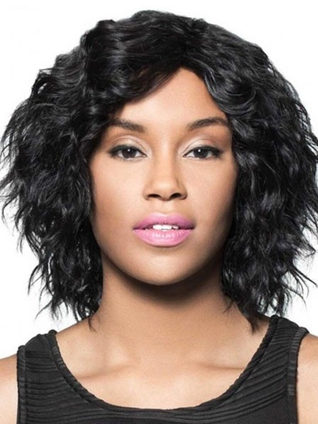 On-Trend Mid-Length Bob Wig In 100% Real Human Hair