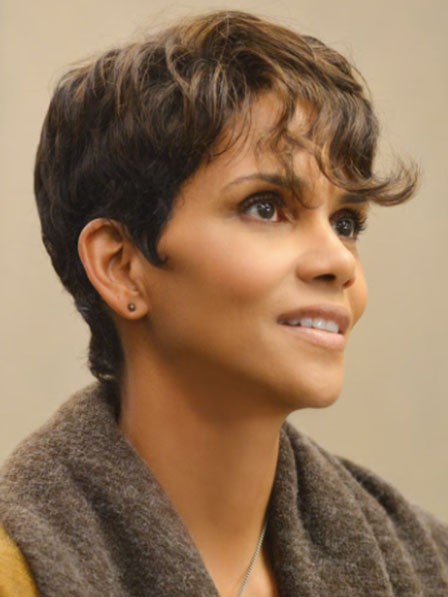 Halle Berry Short Synthetic Celebrity Wigs Lace Front