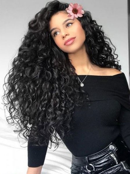 Glueless Lace Front Curly Synthetic Wigs