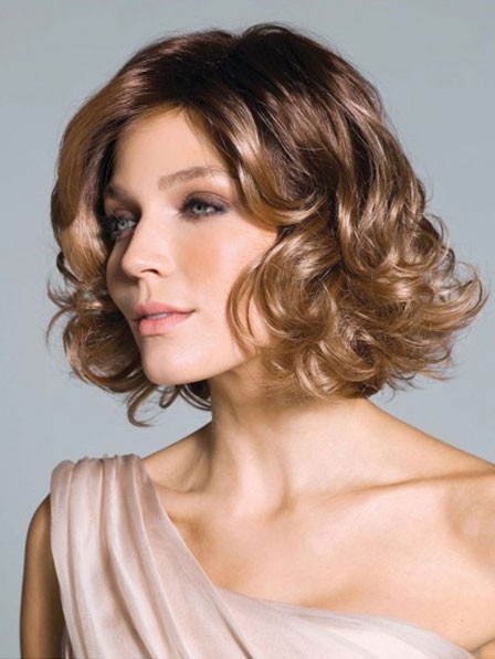 Nice Synthetic Shaggy Bob Style Wig With Curls