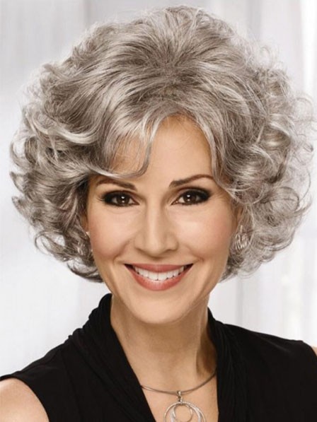 Crop Wig With Airy Volume-Rich Layers Of Loose Barrel Curls