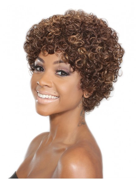 Cheap Natural Short Hair Curly African American Wigs