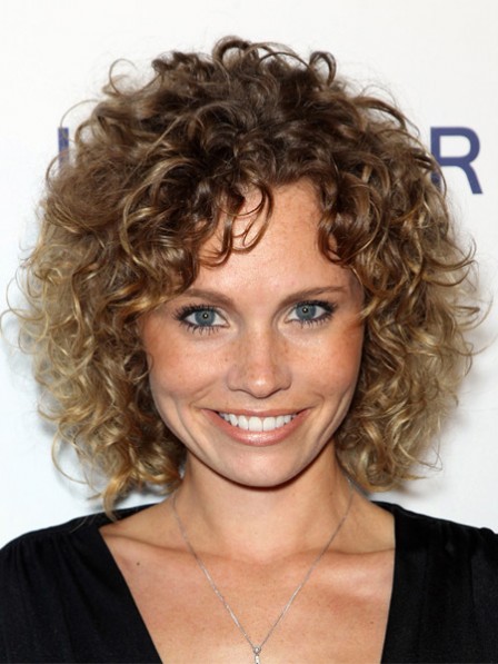 Nice Katie Cooper Lace Front Curly Synthetic Short Wigs For Ladies Over 40