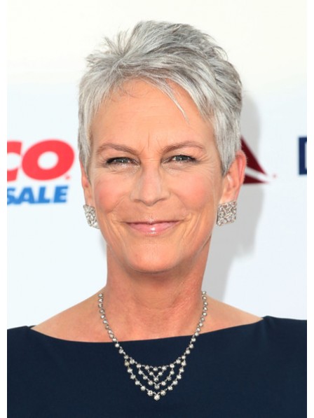 Cropped Grey Heywigs Capless Celebrity Wigs for Ladies