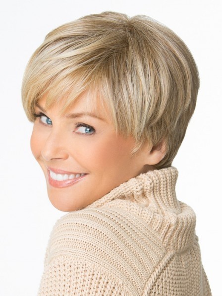 Layered Short Blonde Lace Front Wigs 100% Human Hair