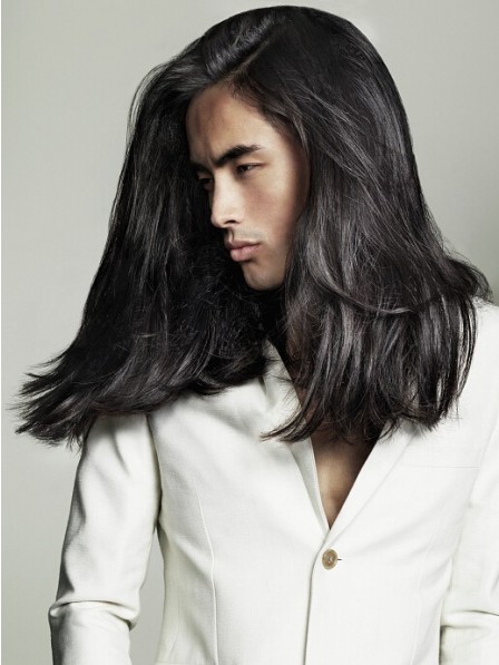Cool Long Wavy Synthetic Lace Front Mono Top Mens Hair Wig