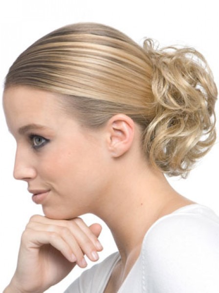 Ladies Blonde Heat Friendly Synthetic Hair Scrunchie Hair Wraps