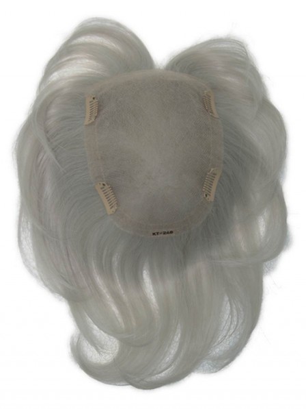 Human Hair Gray Top Piece Hair Piece