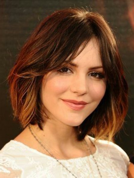 Pretty Lace Front Chin Length Straight Bob Wigs Real Hair