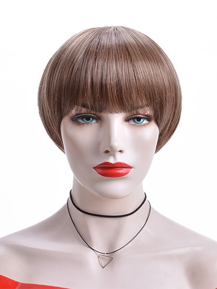 Womens Straight Wigs with Bangs