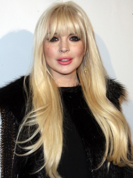 Sleek Long Blonde Lace Front Synthetic Celebrity Wigs
