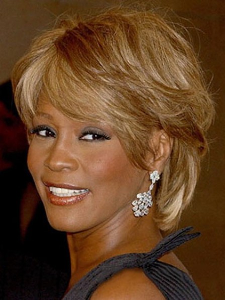 Short Blonde Wavy Hair Lace Front Wig With Bangs