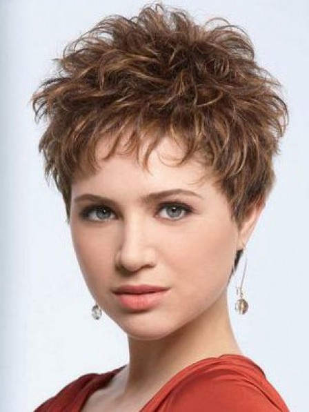 Synthetic Cropped Wavy Pixie Cut Women Hair Wig