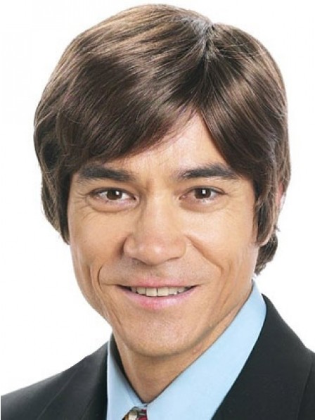 Low Price Straight Capless Wig With Bangs For Men New Design