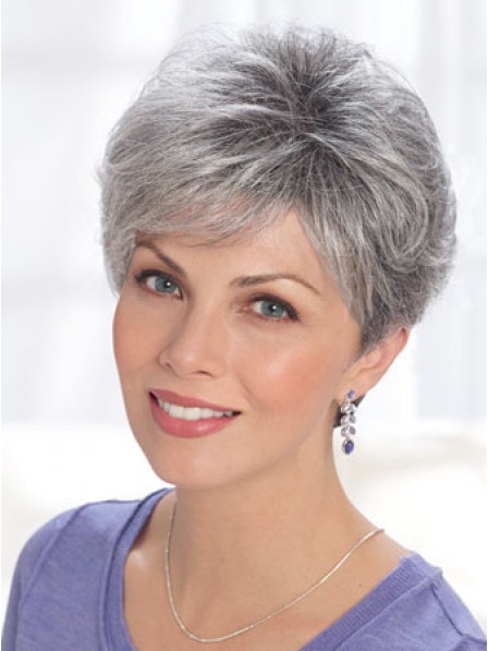 Synthetic Short Grey Hair Wigs
