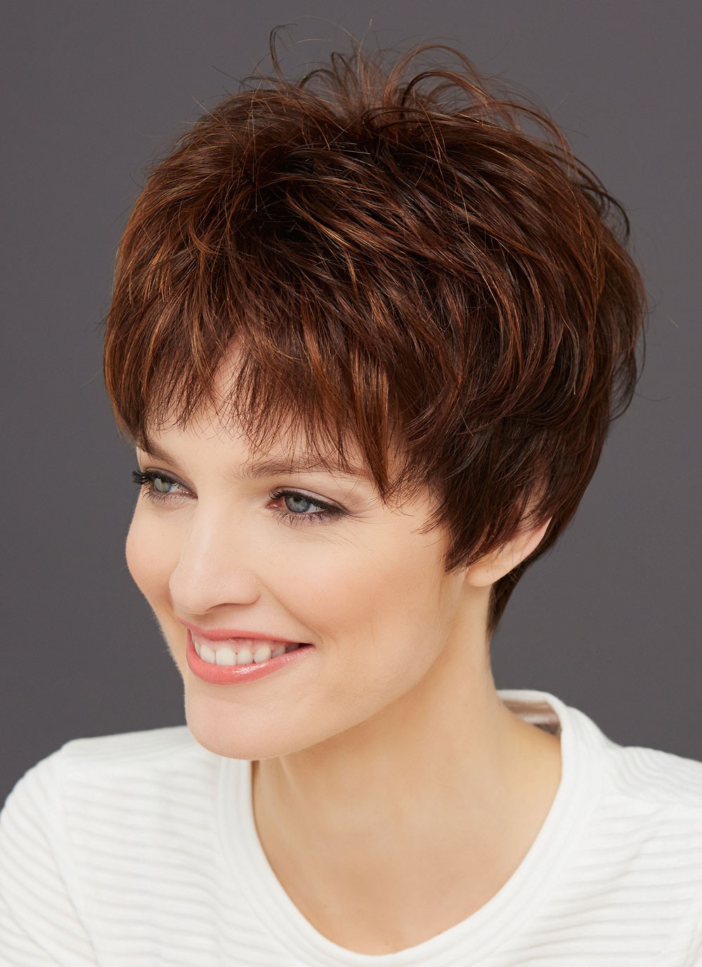 Timeless Light Brown Very Cut Women Wigs for Ladies Over 50, Pixie Wigs
