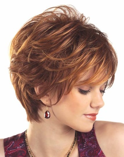 Cheap Layered Synthetic Short Wavy Hair Wig With Bangs, Short Wigs ...