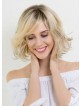 Cute Blonde Short Bob Wigs with Waves For Ladies