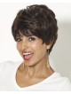 Cute Human Hair Pixie Wig With Wavy Layers And A Tapered Back