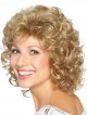 Classic Curly Cut Medium Synthetic Blonde Hair Bob Wig