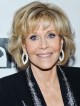 Jane Fonda Wavy Human Hair Celebrity Wigs For Old Ladies