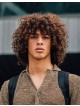 Curls Synthetic Capless Hair Men Wig With Bangs