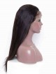 Lace Front Human Hair  Straight Black Wigs