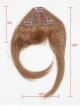 Easy Wear 6"-12.6" Straight Auburn 100% Human Hair Capless Bangs