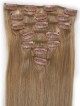 Straight Blonde 100% Human Hair Clip In Hair Extensions