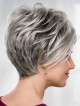 Fashion Older Ladies Short Grey Hair Wigs Online Sell