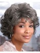 Gorgeous Short Black Women Wig With Classic Layered Waves For Chemo