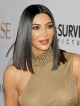 Kim Kardashian Straight Black Human Hair Celebrity Wigs