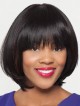 Classic Mid-Length Bob Wig With Bangs