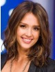 Jessica Alba Light Brown Middle Part Lace Front Wigs