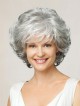 Ladies Short Grey Wigs for Old Women