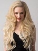 Blonde Body Wavy Lace Front Ladies Wig without Bangs