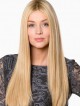 Ladies Long Straight Blonde Lace Front Mono Top Wigs