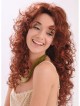 Popular Long Curly Synthetic Red 3/4 Capless Wigs