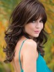 Shop Long Soft Wave Women Brown Wig with Full Bangs