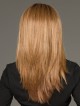 Long Straight Human Hair Blonde Wig Modern Hairstyle
