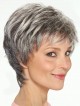 Mono Top Hand Tied Lace Front Synthetic Wigs For Old Ladies