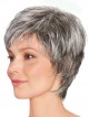 Mono Top Hand Tied Lace Front Synthetic Wigs For Old Ladies