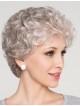 Natural Curly Grey Hair Wig For Older Women